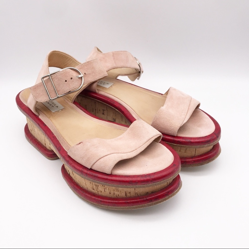 Gabriela Hearst Bradley Pink‎ Platform Sandal Size 37